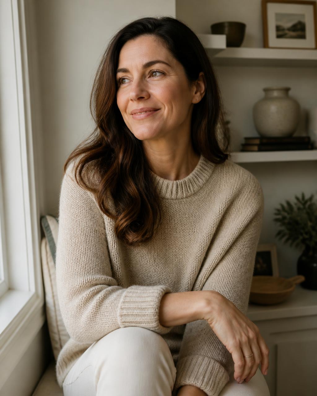 Portrait of Anita, a WellBeings founding member, at home